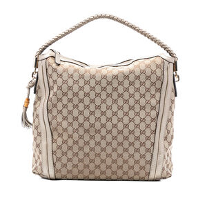 Pre-Loved Gucci Large GG Canvas Bella Shoulder Bag